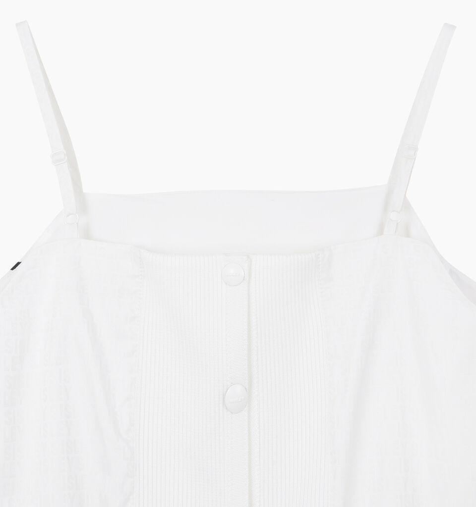 Light beige bustier with jacquard pattern - sisley k top - White | Sisley K image number 4
